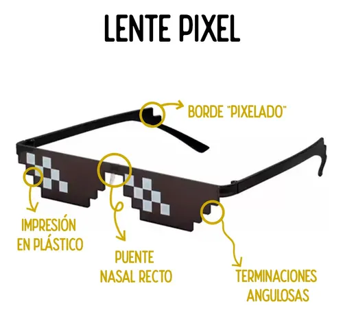 Lentes pixelados sale