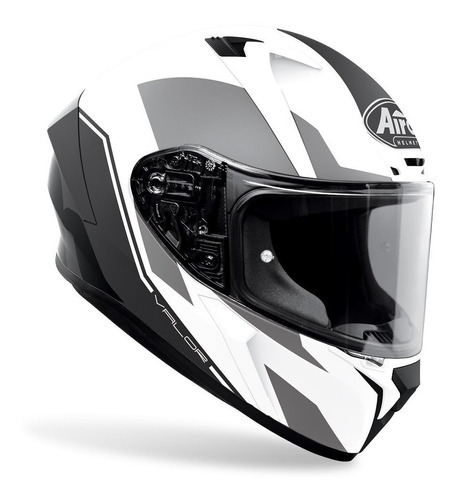 Casco Moto Airoh Valor Wings White Matt Color Blanco Tamaño Del Casco L