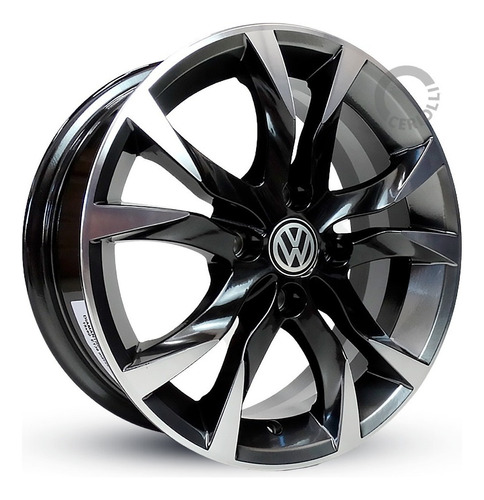 Jogo Rodas Vw Gol Aro 15 Parati Saveiro Voyage S215 + Bicos Cor Preto Diamante 4x100