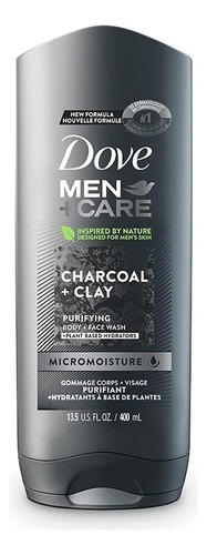 Dove Men+care Charcoal + Clay Con Arcilla Y Carbón 400 Ml