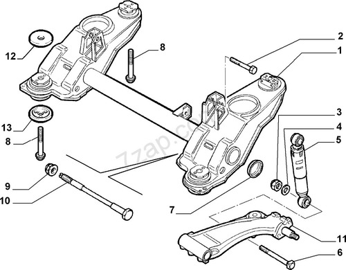 Imagen 7 de 10 de Kit Reparación Tunel Trasero Fiat Palio-siena Fare