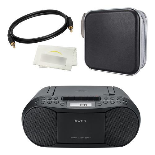 Sony Radio Estereo Para Cd Cassette Boombox Home Audio Negro