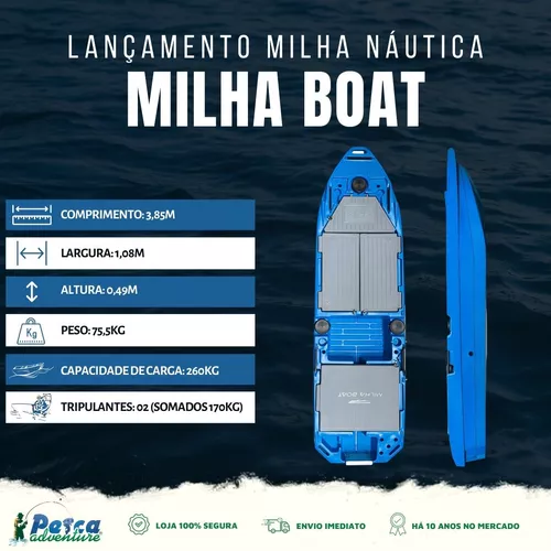 Skiff Milha Boat Milha Nautica Para Motor De Popa Até 10hp