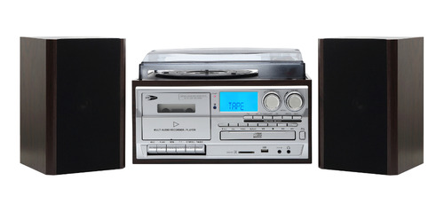 Tornamesa Bluetooth Con Cd Y Cassette + Parlantes Externos