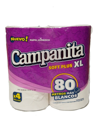 Papel Higiénico Campanita X 80 Mts. Bulto X 40 Rollos