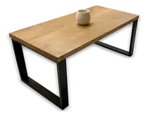 Comprar Mesa Industrial Ratona De Madera Y Hierro 100x50cm Premium