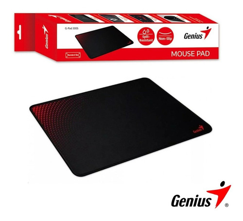 Mouse Pad Genius G-PAD 300S de tela 270mm x 320mm x 3mm negro