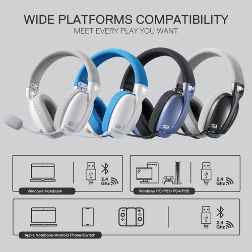 Auriculares Para Juegos Redragon H878 Wireless 7.1 Surround