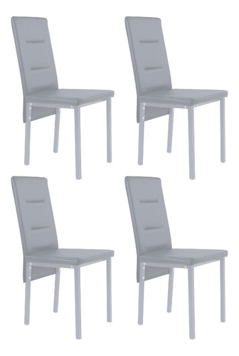 Silla Living Comedor Cocina Set X4 Tapizada Niviko Reforzada