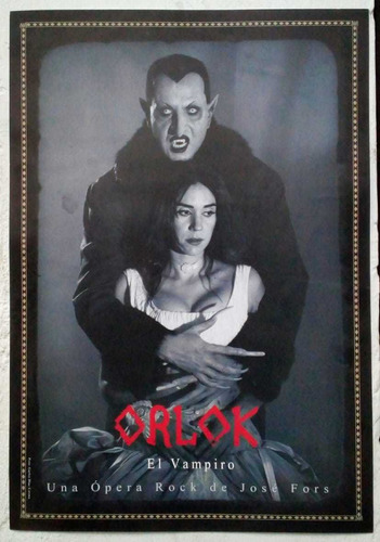 Poster Orlok El Vampiro Una Opera Rock De Jose Fors