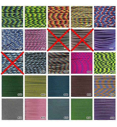 Paracord 10 Metros Cuerda 550 Tipo3 - 50 Colores Made In Usa
