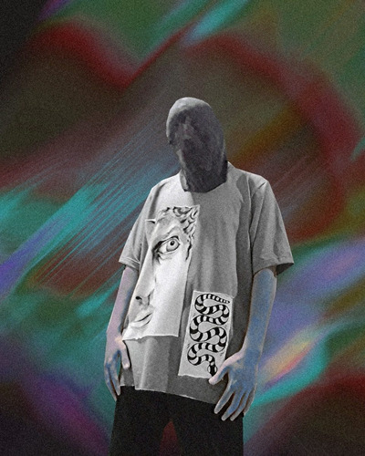 Imagen 2 de 6 de Remera Poison Parches Oversize Rustico Vaporwave Caustico