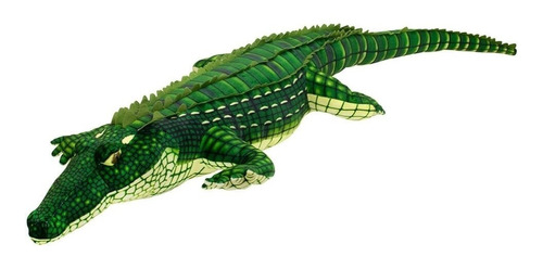 Crocodilo Verde De Pelúcia Realista 127 Cm