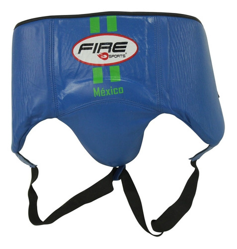 Protector Concha Riñonera Varonil Fire Sports Piel Azul