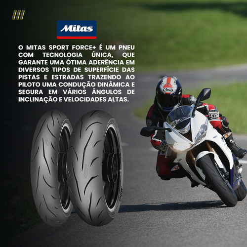 Pneu Mitas Sport Force + 180-55-17 Zr 73w Tl Traseiro
