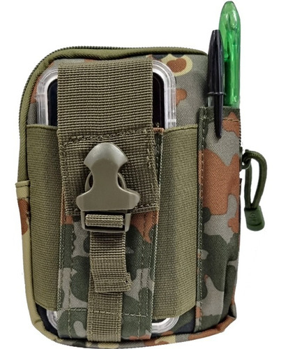 Funda Táctica Militar Bolsa Cartera Botiquín Accesorio Molle Cinturón Mochila Chaleco Porta Celular iPhone Samsung Moto