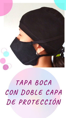 Tapa Boca, Mascarilla, Tapaboca  (doble Protección)