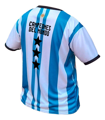 Camiseta Campeones Del Mundo Argentina Genérica Niño