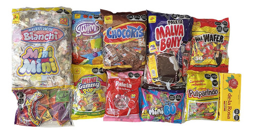 Paquete Dulces Para 50 Bolos Económicos Incluye Bolsitas