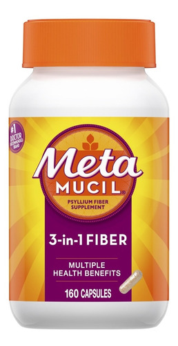 Metamucil 3 En 1 Suplemento De Fibra 160 Capsulas