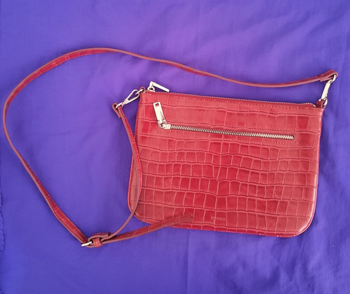 Cartera Mng Mango Vino Tinto Rojo Crossbody 