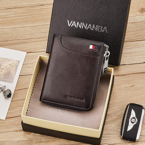 Vannanba Carteras Para Hombre De Cuero Genuino, Cartera DeLG