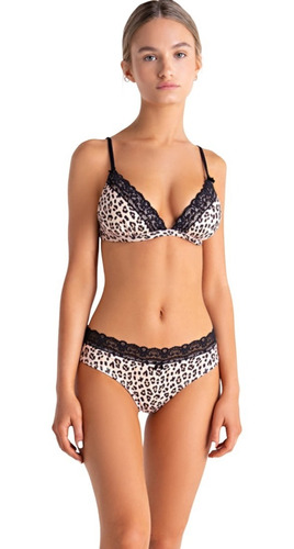 Corpiño Triangulo Soft Animal Print Promesse 77015