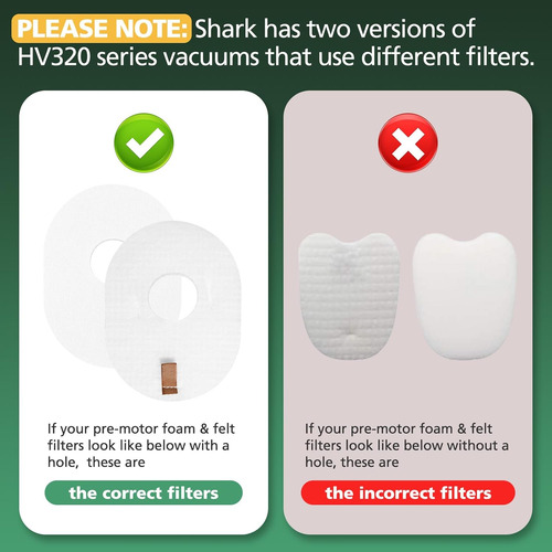 Paquete De 2 Filtros De Repuesto Para Aspiradora Shark Ro...