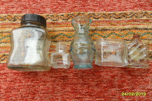 Lote Antiguos Frascos Vacíos Gomina Tintero Loción Y Otros