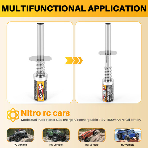 Encendedor De Bujía Incandescente Recargable Rc Nitro, 1,2 V
