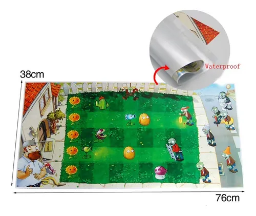 Plantas Vs Zombies Piso D Juego 38 Cm X 76 Largo + 1 Zombie