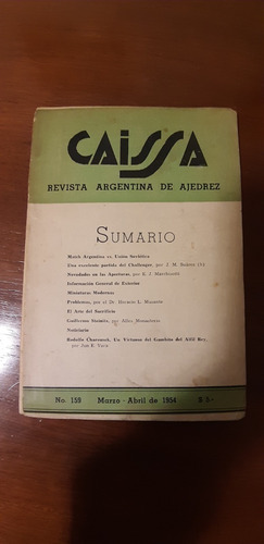 Caissa Revista Argentina De Ajedrez Nro 159