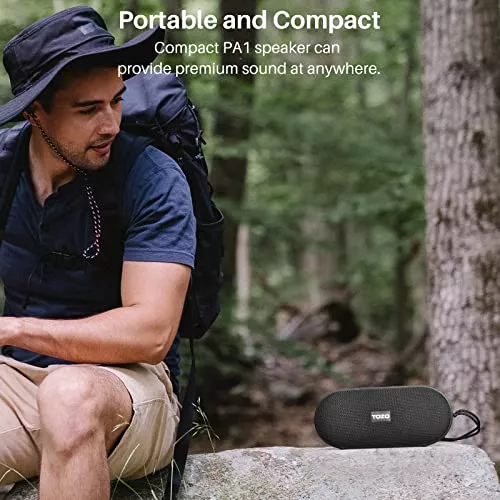 Altavoces Bluetooth PA1 con sonido estéreo de 20 W, tiempo de reproducción  de 25 horas, altavoces inalámbricos portátiles impermeables IPX7 con