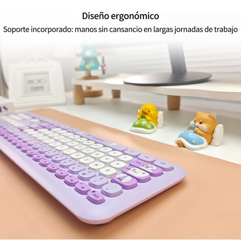 Juego De Teclado Y Ratón Mofii 606pro En Morado