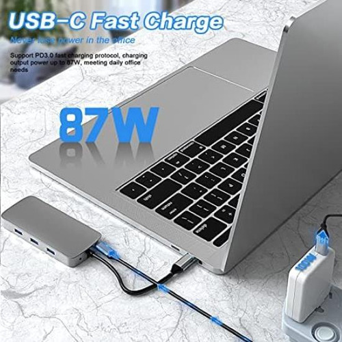 Estación De Acoplamiento Usb-c Hub, Adaptador Multiporta