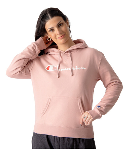 Buzo Champion Deportivo Logo Mujer Moda Rosa