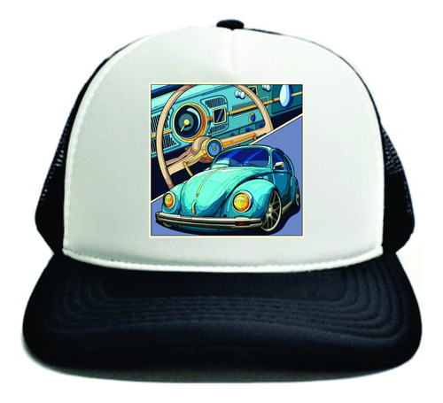 Boné Personalizado Desenho Vw Fusca Rebaixado Volante Calice