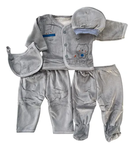 Conjunto Plush Bebé 5 Piezas 0a3 Meses Gris 0 A 3 Meses