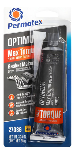 Silicón Gris Optimo Máximo Torque Permatex 85g