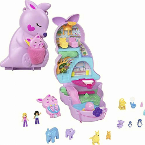 Polly Pocket Mini Juguetes, Mama And Joey Canguro Cartera