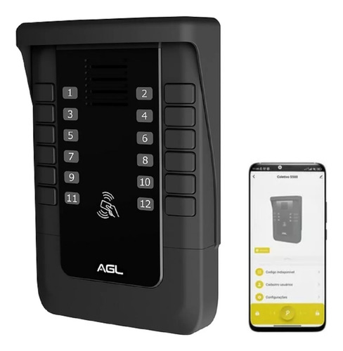 Porteiro Coletivo Agl S-500 12 Pontos Com App De Celular