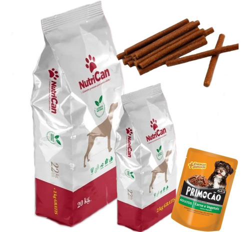 Nutrican Perros Adultos 20 Kg + 2 Kg Con Regalos