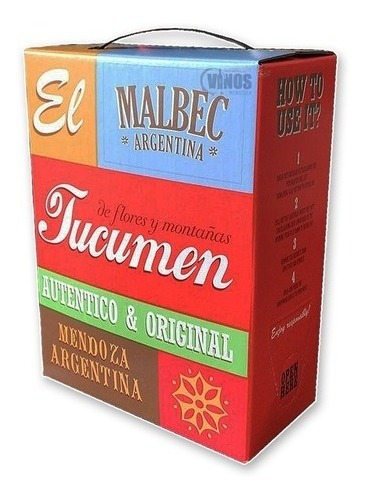 Tucumen Malbec Vino Bag In Box, X3 Litros, Budeguer