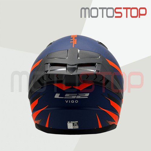 Casco Integral Ls2 Ff810 Azul Naranjo Matte / Codigo Qr