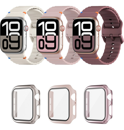3 Correa + Funda Para Apple Watch Iwatch Series 10 46mm 42mm