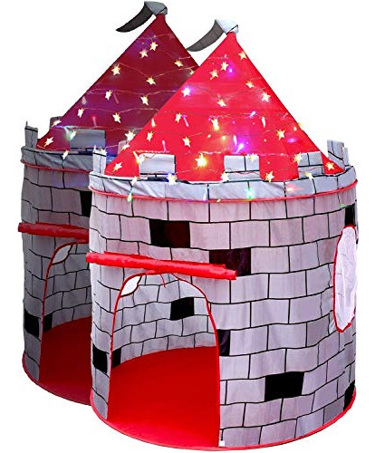 Limitlessfunn Kids Knight Castle Play Tent Bonus Star Lights