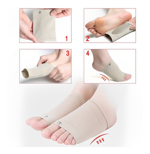 Imagem 7 de 7 de Meia Bandagem Palmilha Para Fascite Plantar Esporão Gel