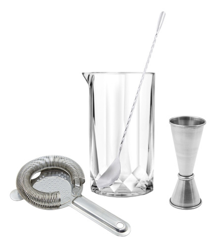 Kit Bar Mixing Glass Hawthorne 4 Pz Bartender Cocteleria Bar