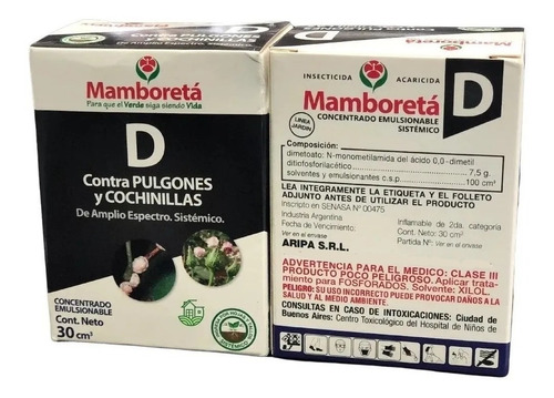 Imagen 1 de 10 de Mamboreta D Insecticida Pulgones Y Cochinillas Cogoshop