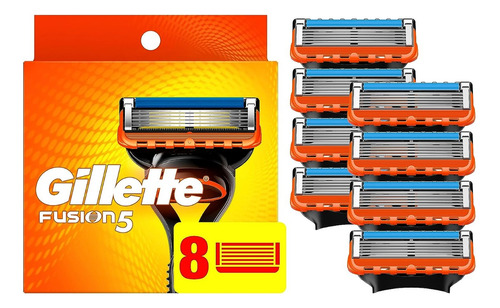 Cartuchos Repuesto Gillette Fusion5 Pack De 8 Afeitadora 